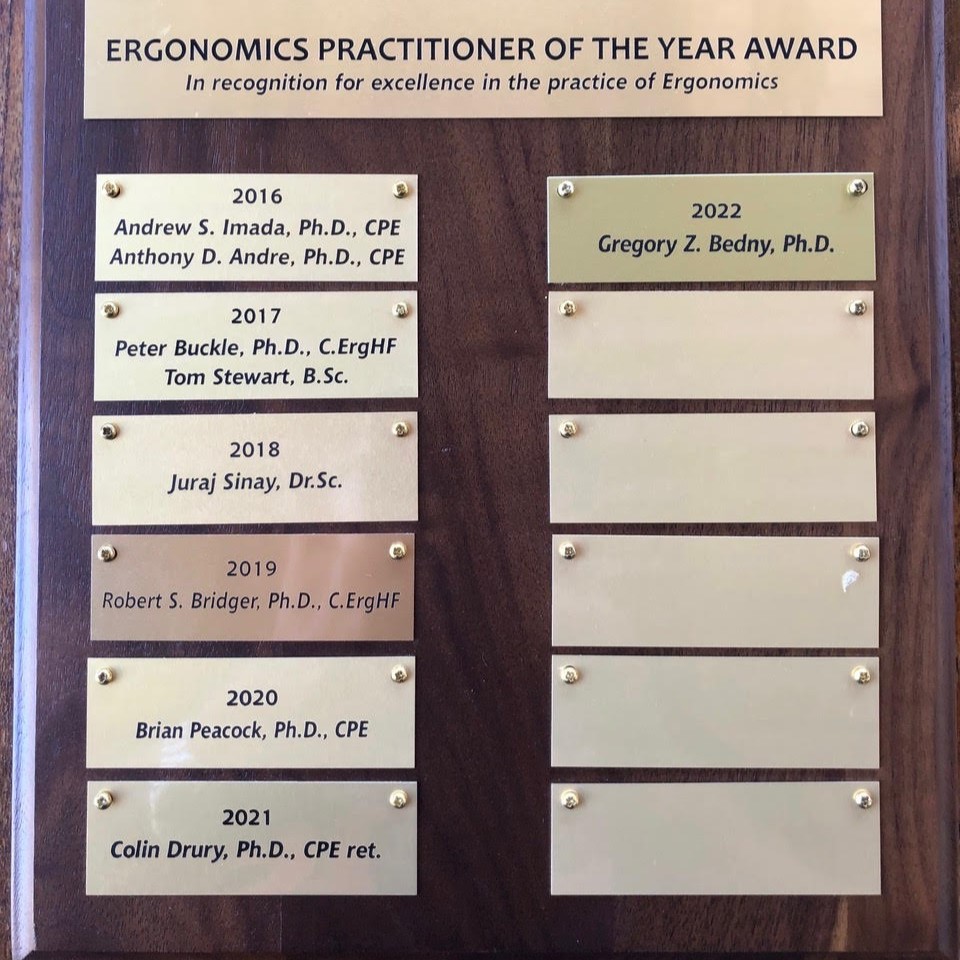 Ergonomics Practitioner of the Year Award